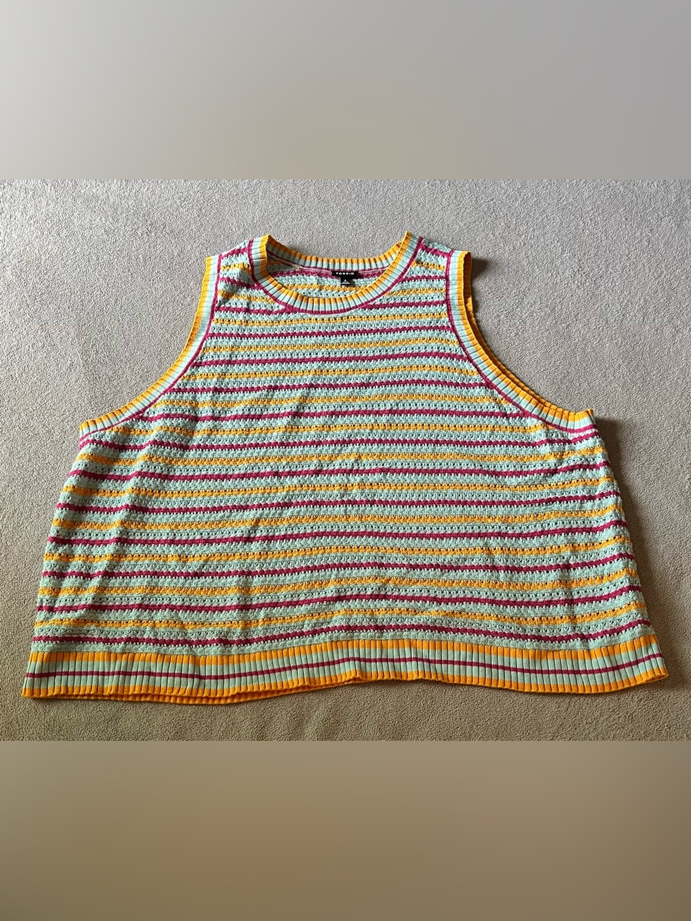 Torrid cropped Open Stitch Tank Knitted